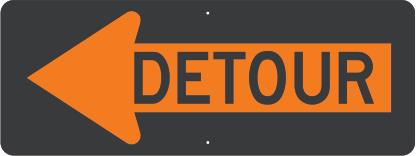 Rental store for ALUMINUM REFLECTIVE RH DETOUR SIGN in Birmingham AL