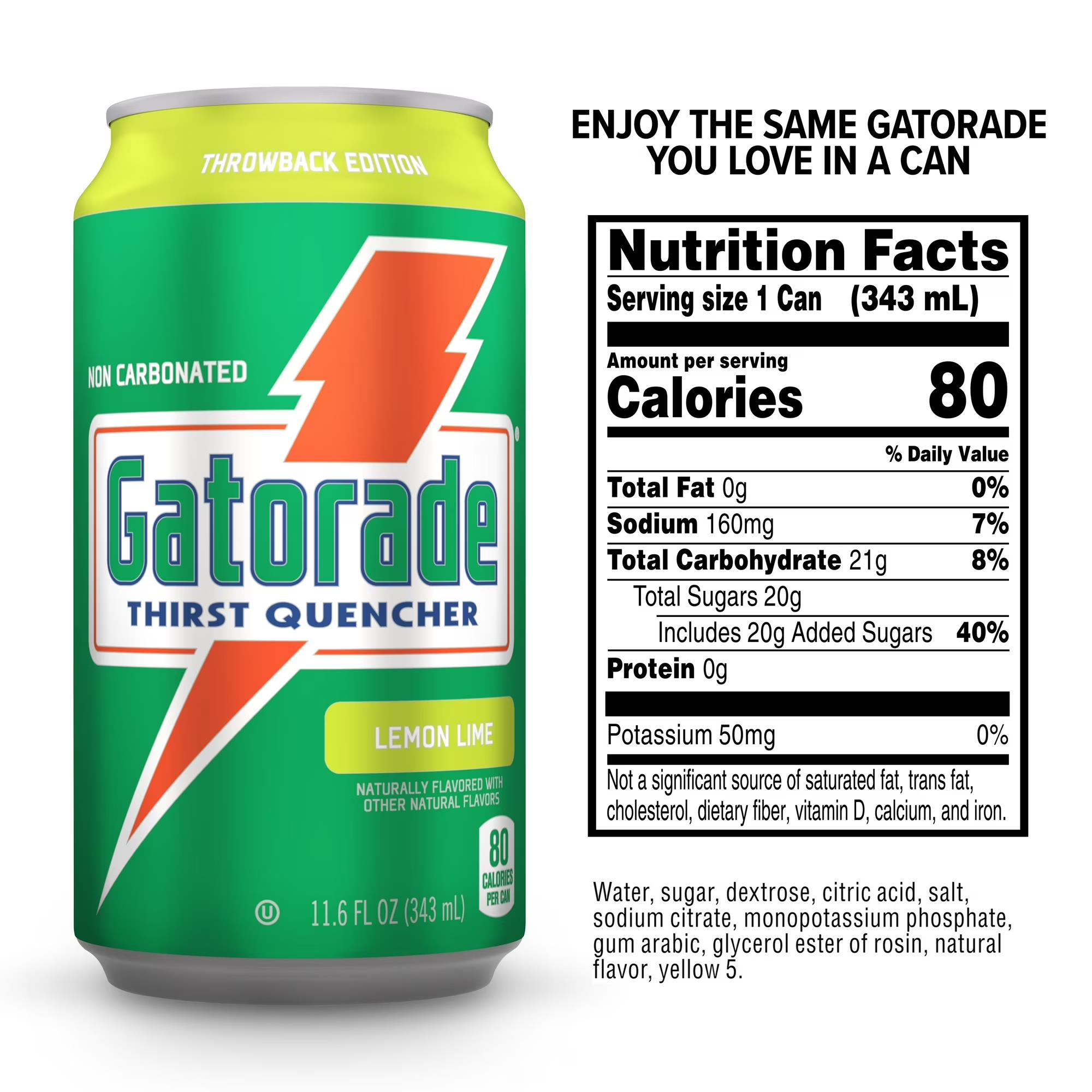 Rental store for GATORADE LEMON LIME, 11.6 FL OZ CAN in Birmingham AL