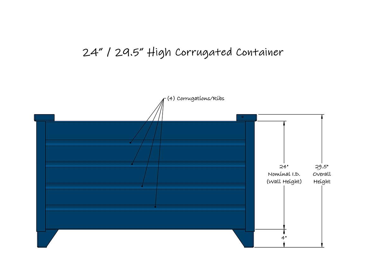 Rental store for 48x48x24 CORRUGATED BULK CONTAINER, BLUE in Birmingham AL